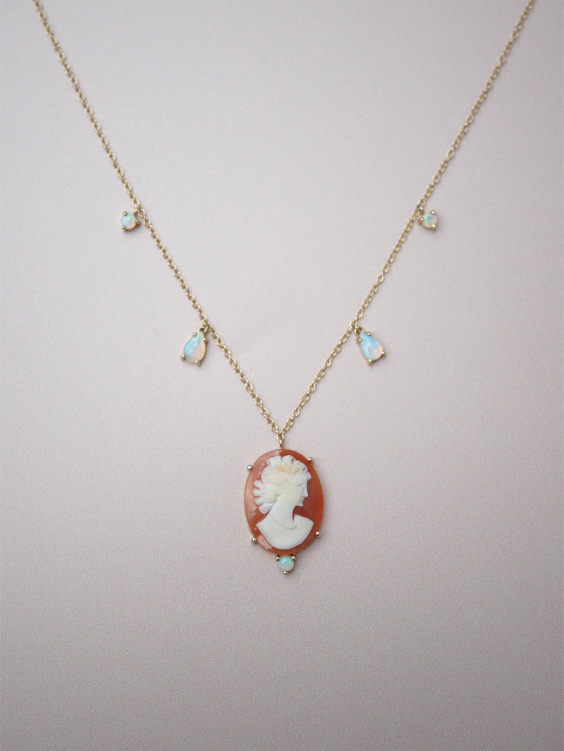 Opal Cameo Necklace