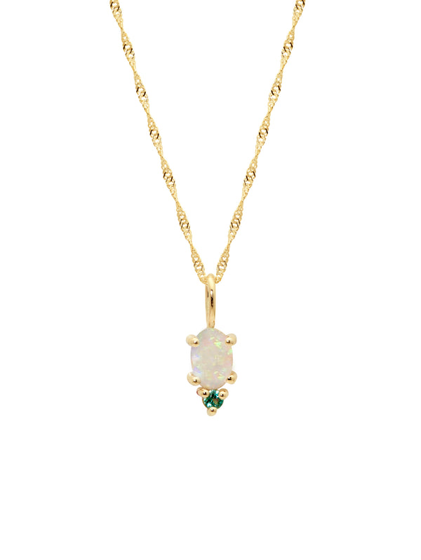 Opal & Emerald Pendant