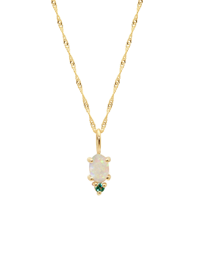 Opal & Emerald Pendant