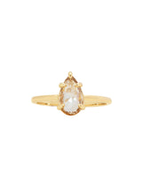 Champagne Pear Diamond Ring