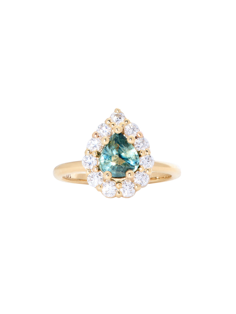 Bi-Color Sapphire Halo