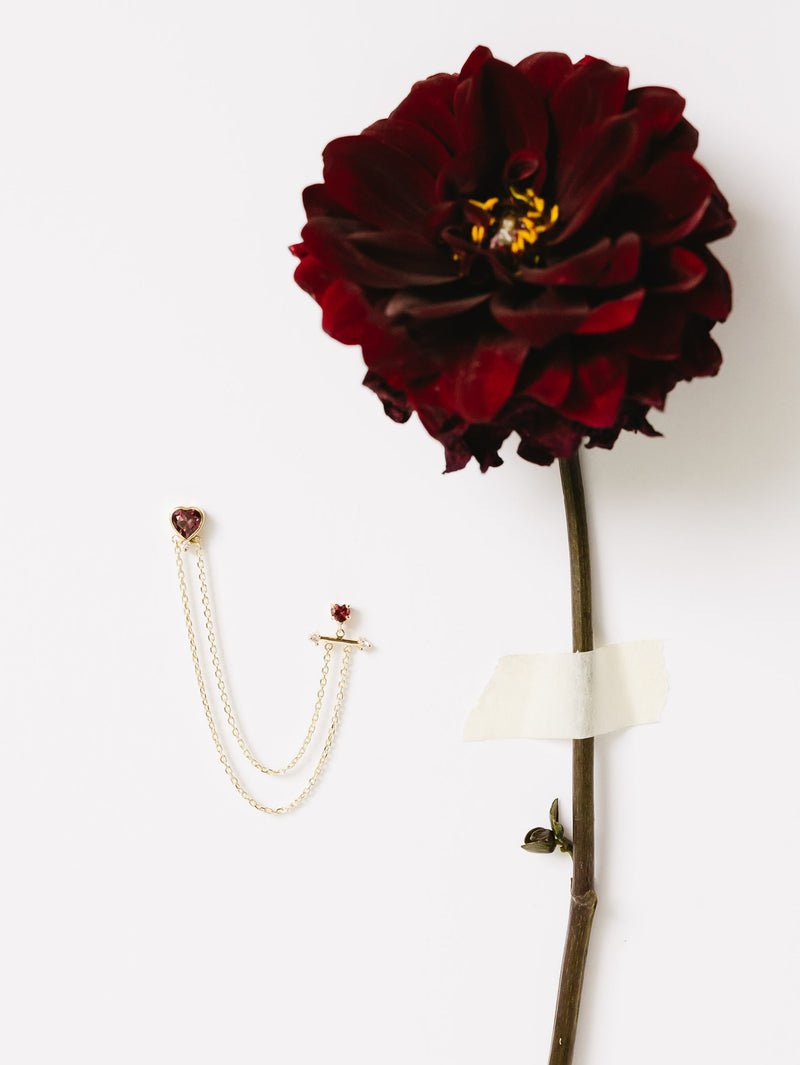 Flaming Heart Brooch