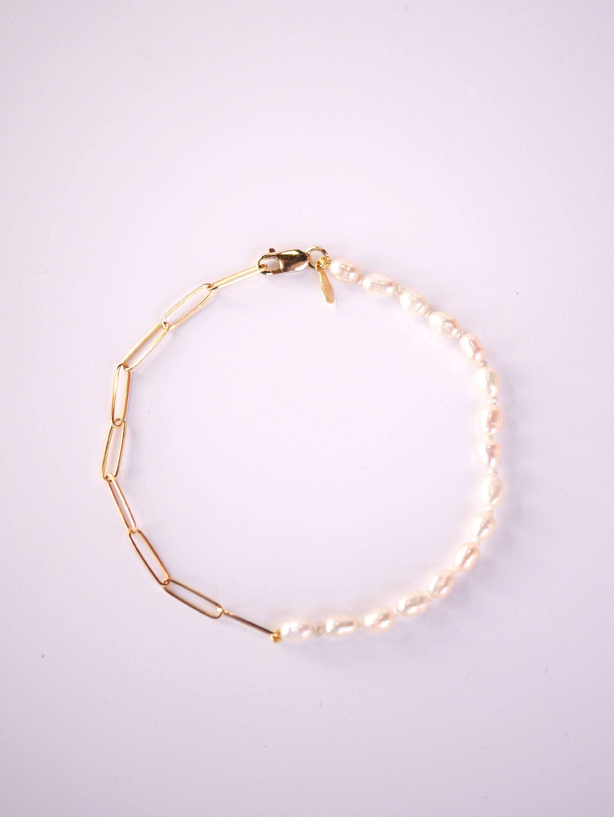 Pearl Paperclip Bracelet – Emily Warden Designs