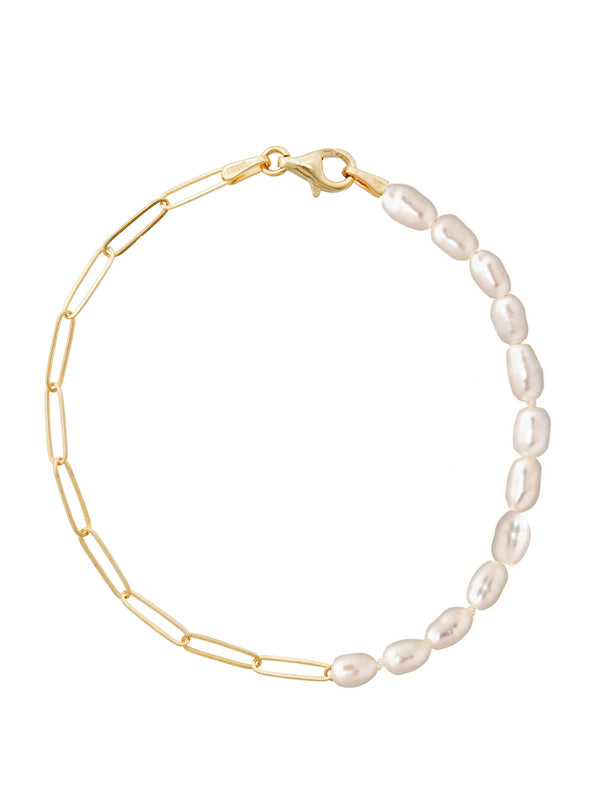 Pearl Paperclip Bracelet