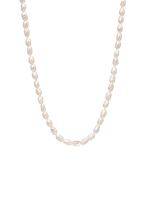 Oval White Pearl Strand