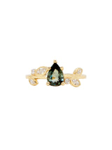 Pear Sapphire Vine Ring