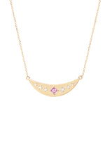 Pink Sapphire Arc Pendant