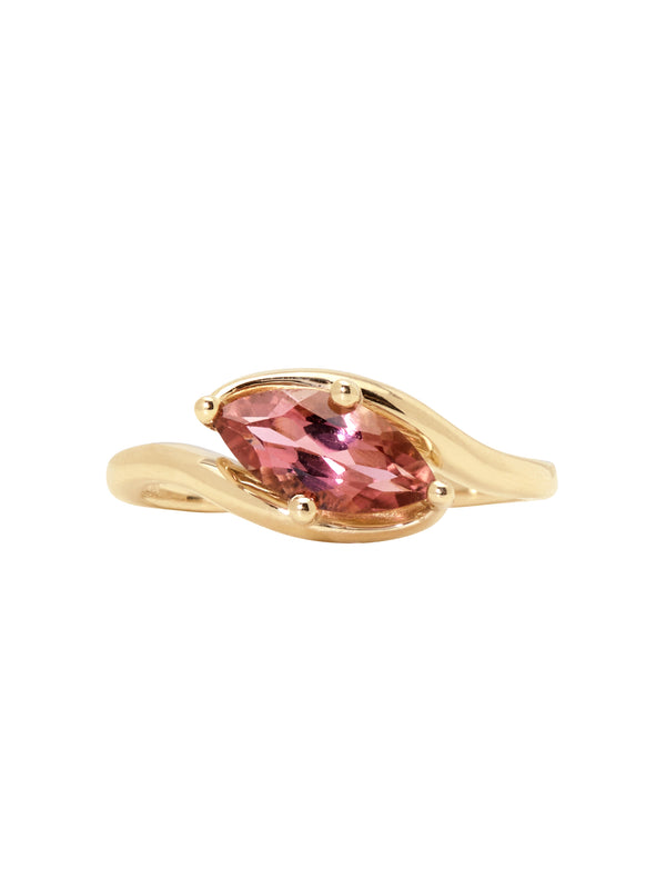 Pink Tourmaline Nautilus Ring