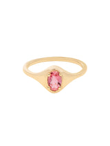 October Tourmaline Signet Ring