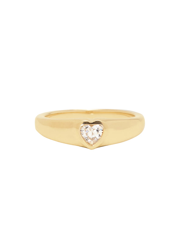 Petite Heart Signet Ring