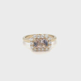 Peach Sapphire Diana Ring