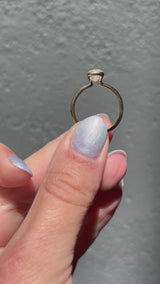 Elongated Cushion Partial Bezel Ring