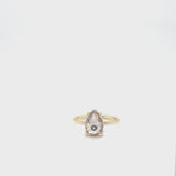 Salt & Pepper Pear Diamond Ring