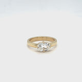 Elongated Cushion Diamond Horizon Ring