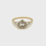 Step Cut Champagne Diamond Ring