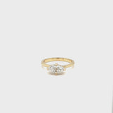 Hidden Halo Moval Diamond Ring