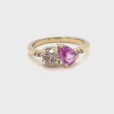 Champagne Pink Sapphire Toi et Moi