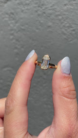 Elongated Cushion Partial Bezel Ring