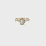 Partial Bezel Hexagon Diamond Ring