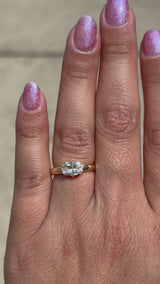 Elongated Cushion Diamond Horizon Ring