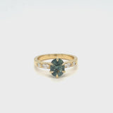 Teal Sapphire Fioré Ring