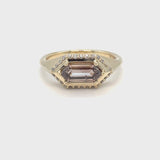 Hexagon Hidden Halo Signet