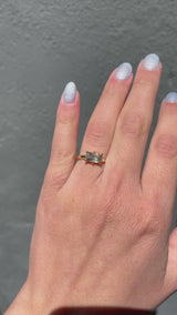 East West Elongated Cushion Diamond Ring