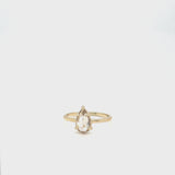 Champagne Pear Diamond Ring