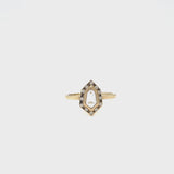 Shield Diamond Halo Ring