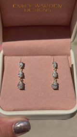 Long Diamond Petal Studs