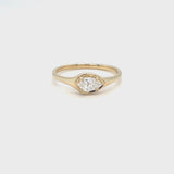 April Diamond Signet Ring