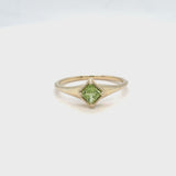 August Peridot Signet Ring