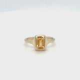November Citrine Signet Ring