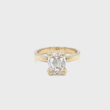 Double Prong Cushion Solitiare