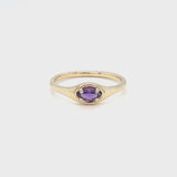 February Amethyst Signet Ring