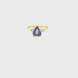 Shield Sapphire Ring