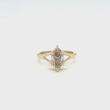 Marquise Diamond Split Shank Ring