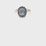 Moonstone Halo Ring