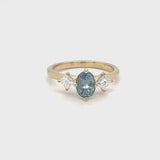 Blue Sapphire Compass Ring