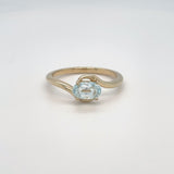 Aquamarine Nautilus Ring