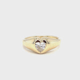 Grand Heart Diamond Signet