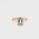 March Aquamarine Signet Ring