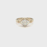 Flawless Lozenge Lover’s Knot Ring