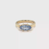 East West Marquise Sapphire Ring
