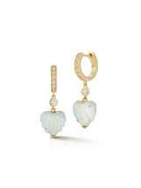 Rainbow Moonstone Huggie Hoops