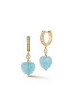 Aquamarine Huggie Hoops