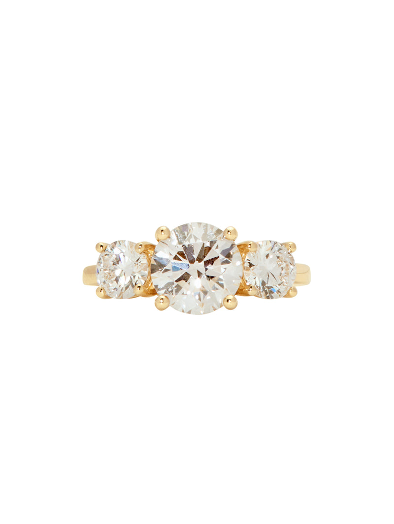 Round Diamond Trilogy Ring