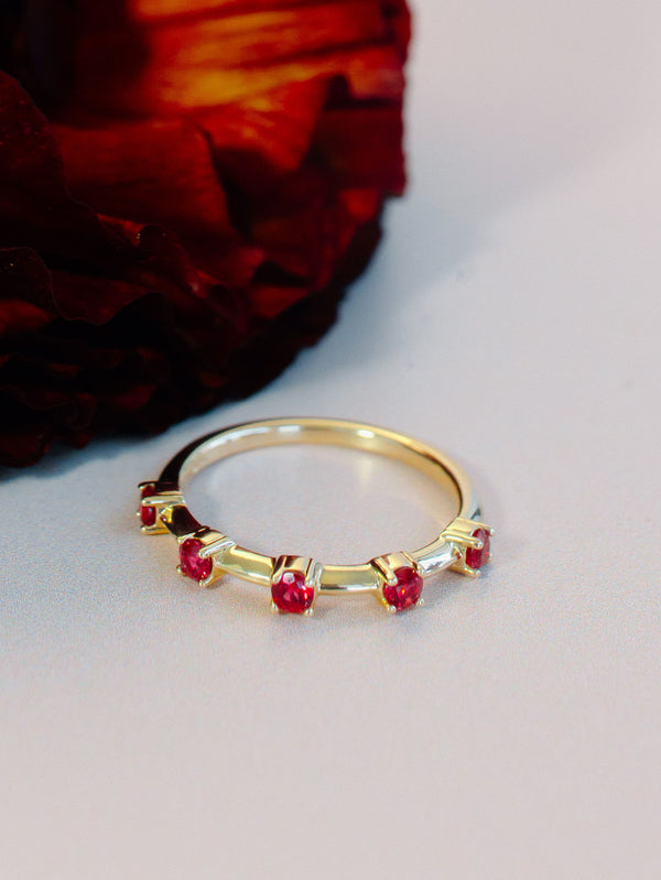 Studded Ruby Band