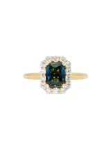 Teal Sapphire Diana Ring
