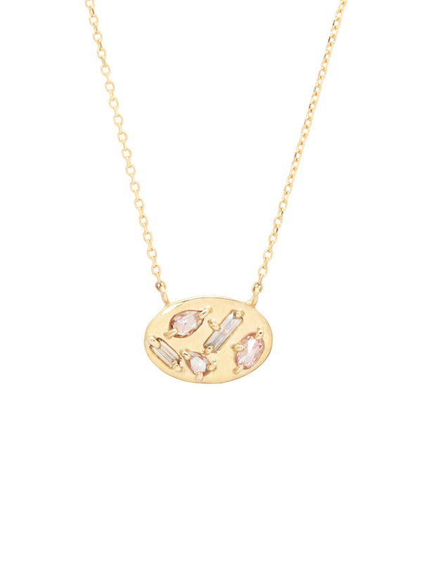 Scattered Pink Diamond Necklace